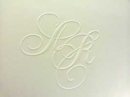 Prägung-Monogramm Hochzeitskarten Logo Prägung