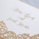 elegante Hochzeitskarte, goldener Edelkarton, Kalligraphie, Hochzeitspapeterie Kalligraphie