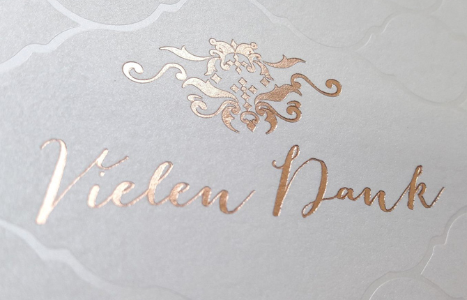 Heißfoliendruck, Hochzeitskarte, Gold, Hochzeitskarten Luxus
