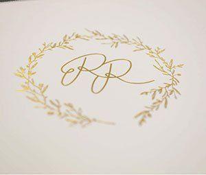 Monogramm, Hochzeitspapeterie Monogramm, Hochzeitspapeterie Gold
