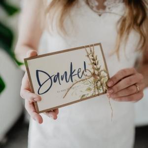 Danksagungskarte, Vintage, Kraftpapier, Pflanzen Danksagung, Karte, Vintage, Kraftpapier, Pflanzen