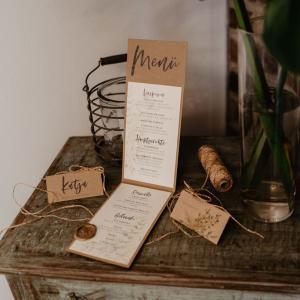 Menükarte, Tischkarte, Vintage, Hochzeit, Kraftpapier Menükarte, Tischkarte, Vintage, Hochzeit, Kraftpapier