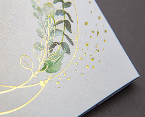 Detailansicht Ranke und Goldfolie blank