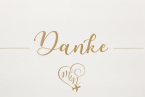 Danke Flugzeug Gold