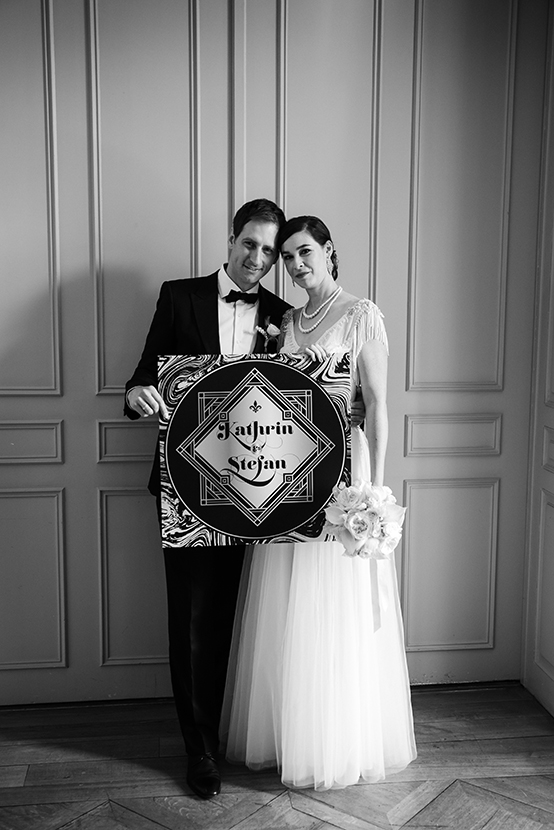 brautpaar art deco hochzeit