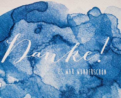 danke aquarell blau hochzeit danke aquarell blau hochzeit