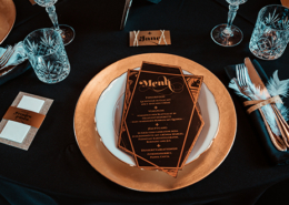 menükarte art deco hochzeit papeterie menükarte art deco hochzeit papeterie